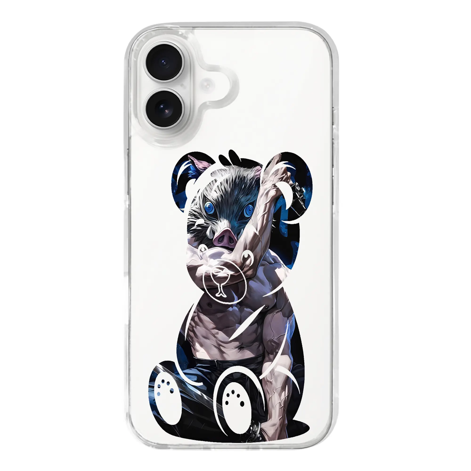 鬼滅の刃 グッズ,嘴平 伊之助 - iPhone 17シリーズ 透明スマホケース – 薄型・耐衝撃・精密フィット保護カバー